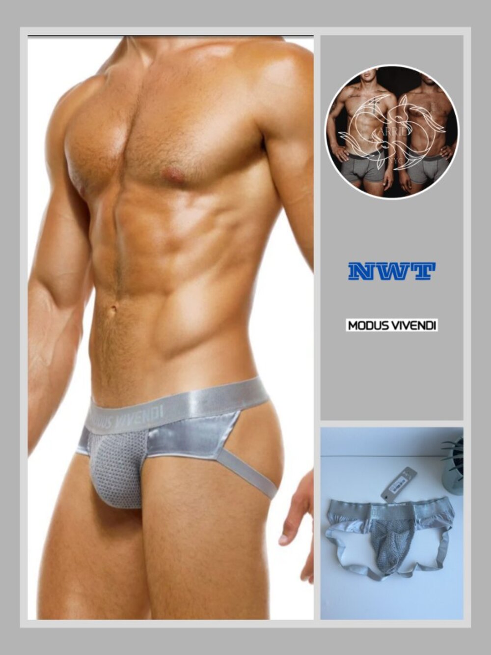 Modus Vivendi - Host Knitted Jockstrap - Silver (M)